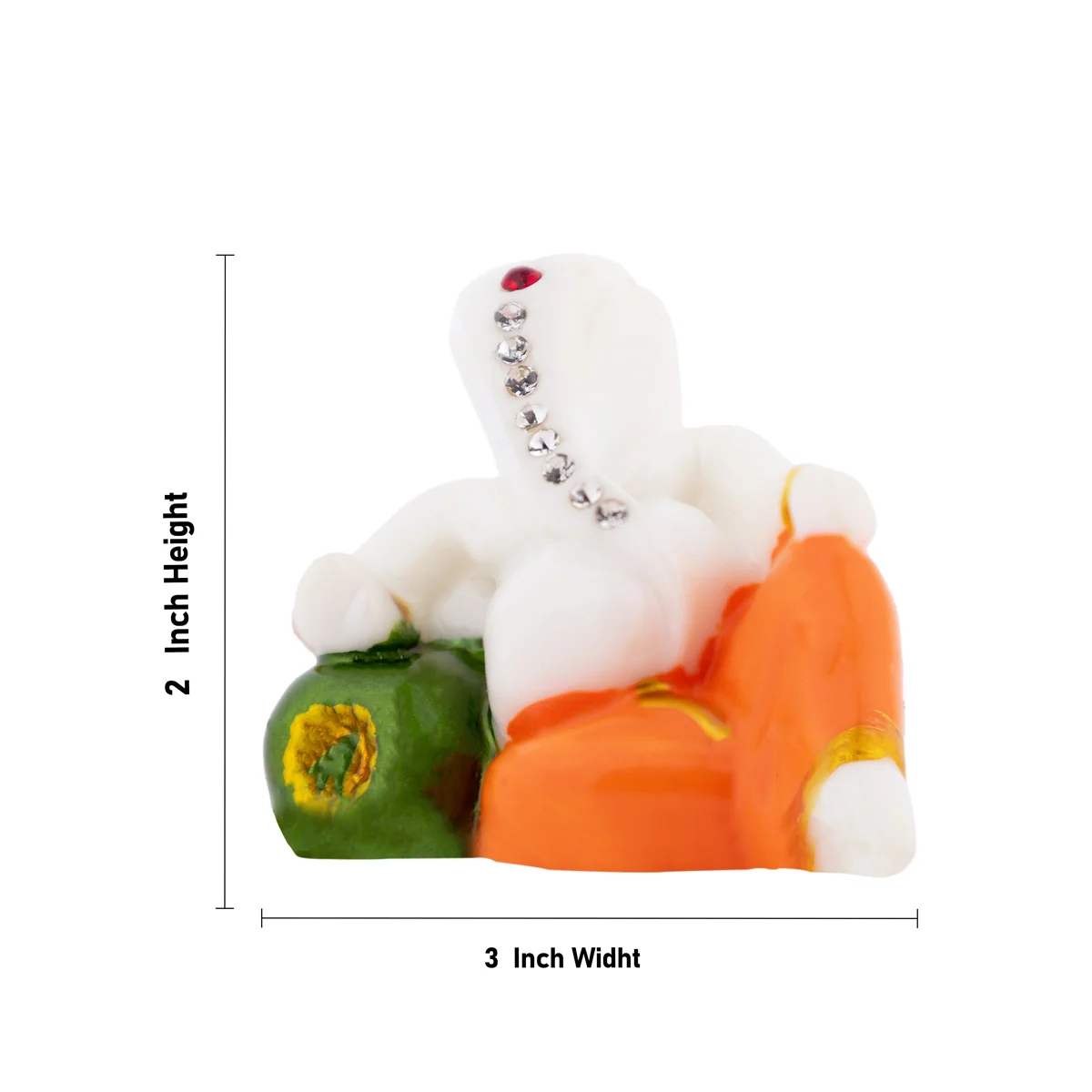 Ganesh Murti - 2 Inches | Ganpati Murti/ Vinayaka Idol For Pooja Room And Car Dashboard - Image 9