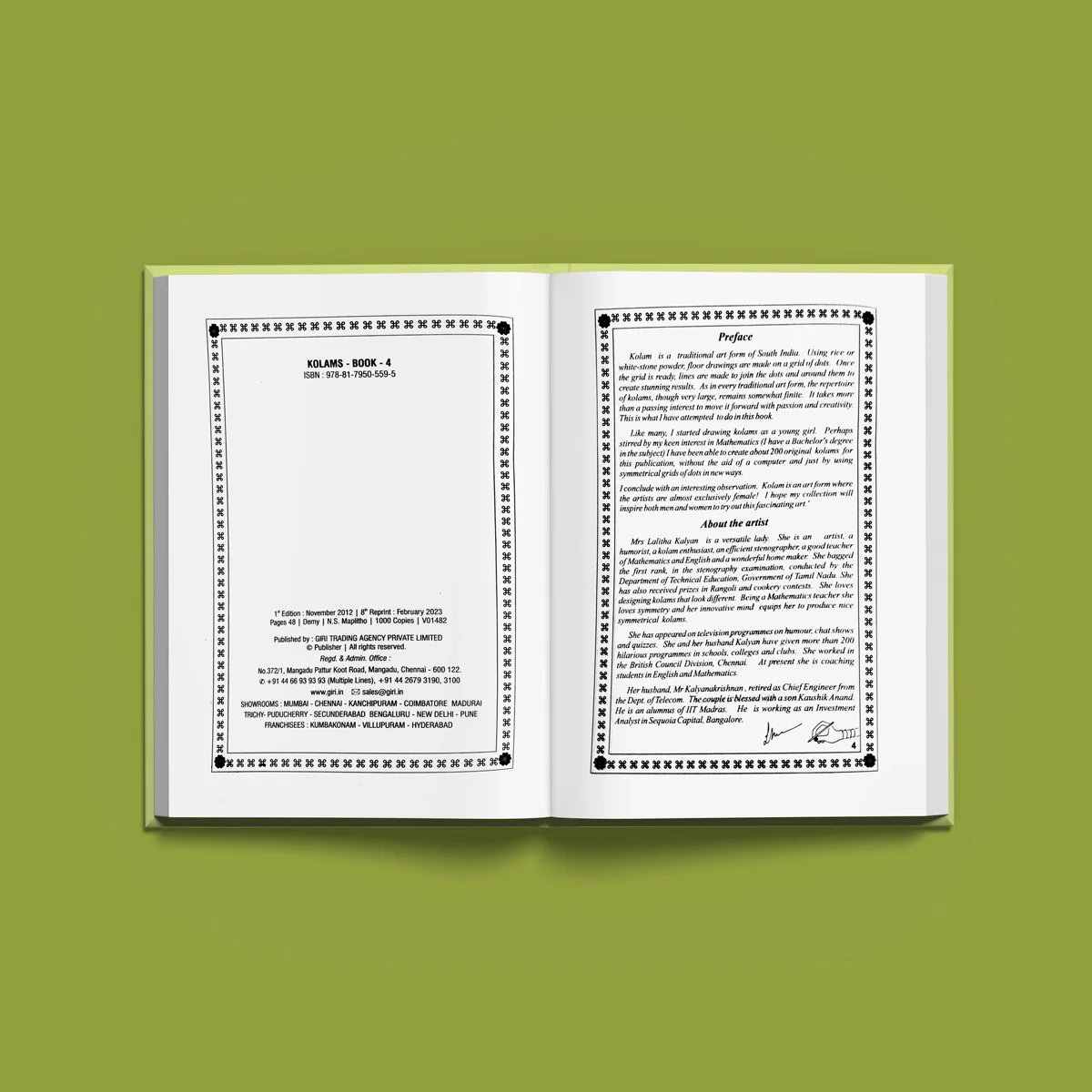 Kolams Book - Part 4 | English Edition/ by Mis Lalitha Kalyax/ Kolam Designs Book - Image 4