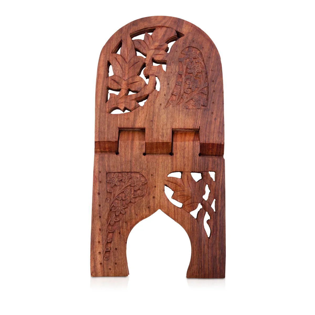 Rehal - 8 x 15 Inches | Chhilai Kashmiri Design Rehal/ Wooden Holy Book Stand for Reading